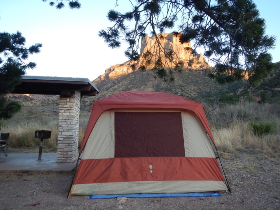 our tent, Chisos Basin Campground