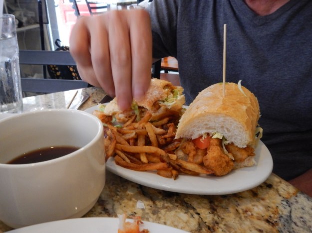 shrimp po boy, Cafe Fleur De Lis, French Quarter
