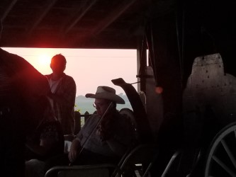 playing music, Ingalls Homestead, DeSmet, South Dakota