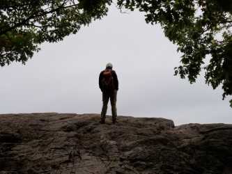 Tom above Lake of the Clouds, Michigan