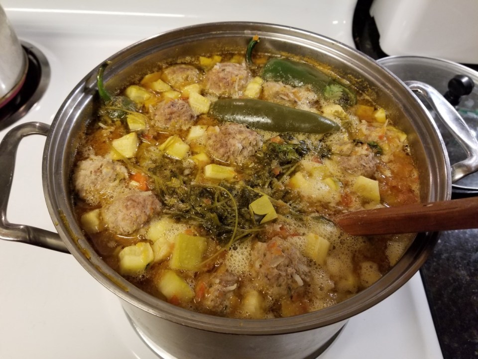 sopa de albondigas (Mexican Meatball Soup)